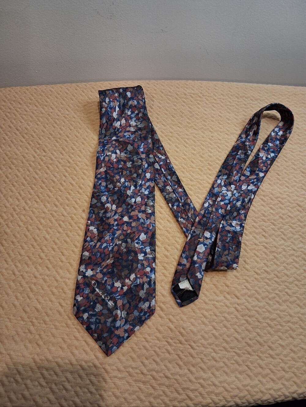 Oscar De La Renta Vintage Multicolored Tie Silk Blend